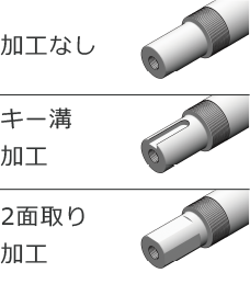 ねじ軸端末形状を選択